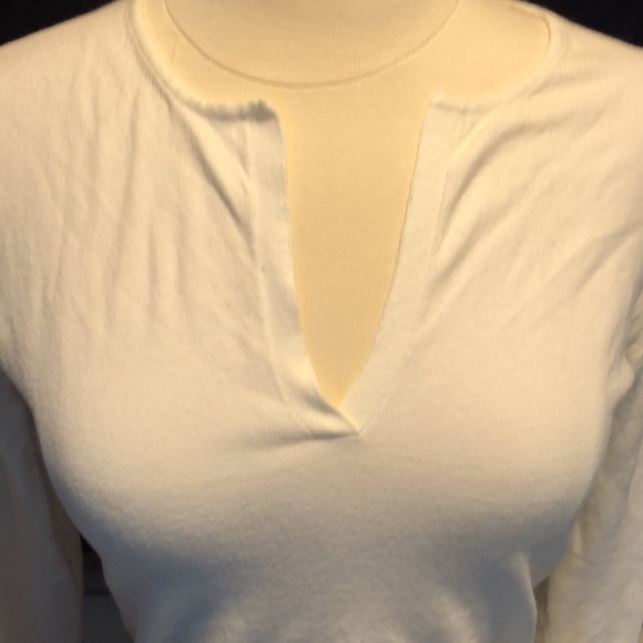 Clique White V neck pullover top - Picture 2 of 5